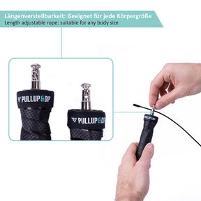 Jumping rope with adjustable rope length