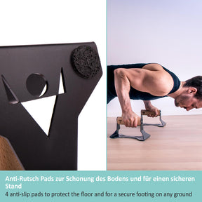 Anti-slip pads 9 pack for parallettes, push-up bars