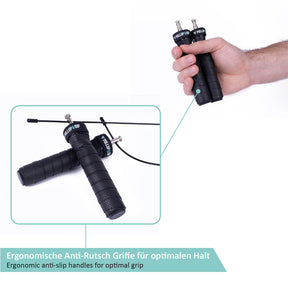 Jumping rope with adjustable rope length