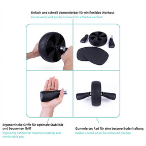 Ab Wheel with Slip-Resistant Knee Pads