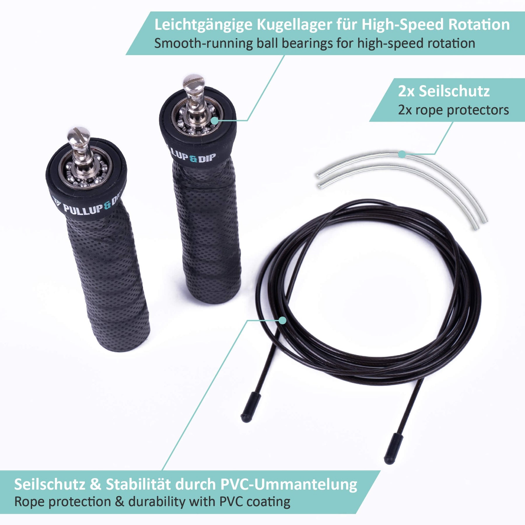 Jumping rope with adjustable rope length