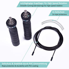 Jumping rope with adjustable rope length