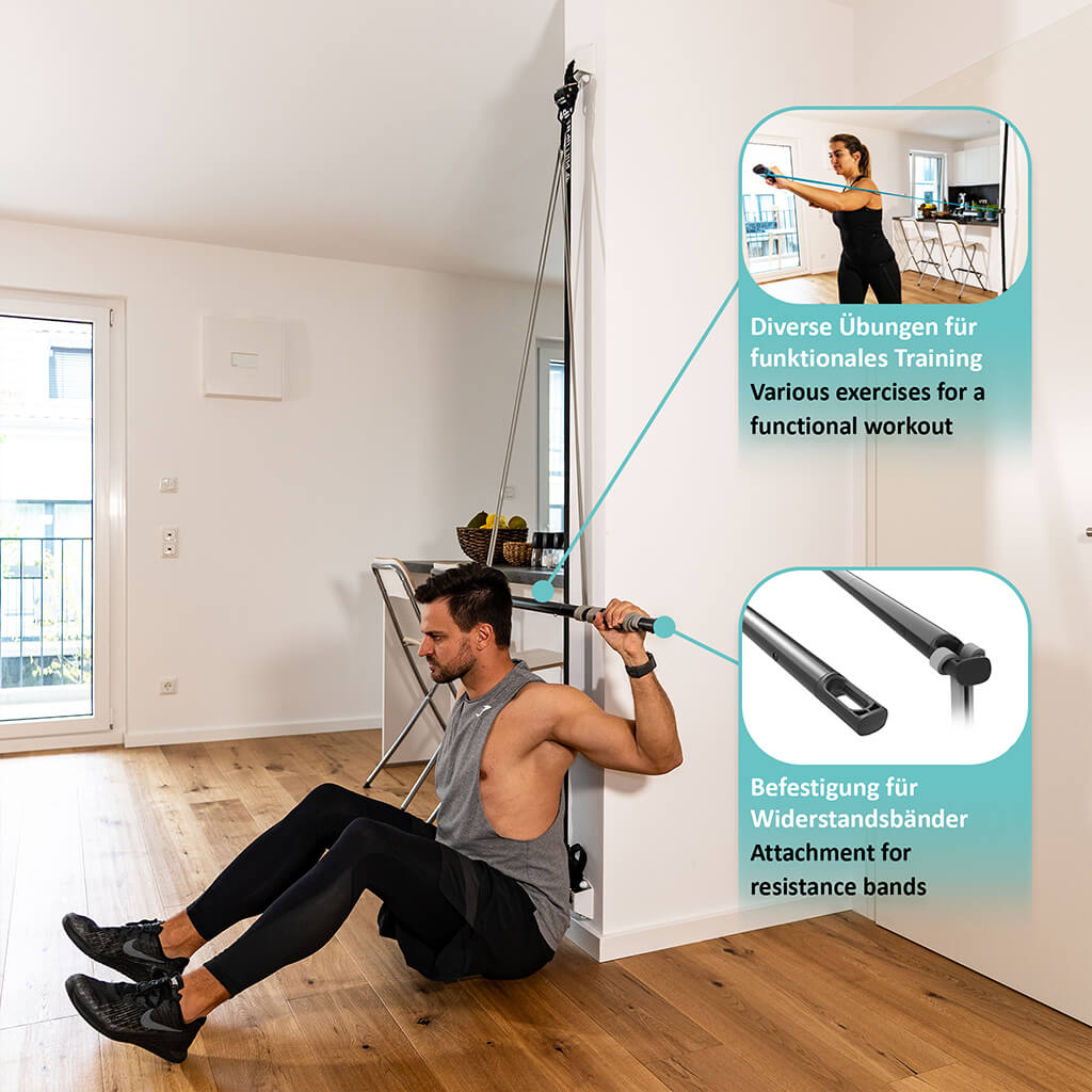 FREESIXD Suspension Trainer With Resistance Bands