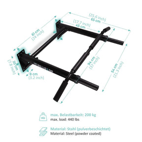 Wall Mounted Pull-Up Bar incl. Pull-Up Band