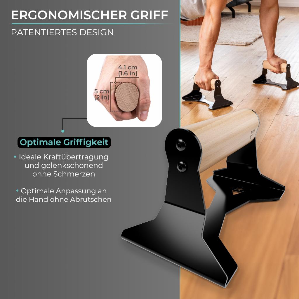 Push-Up Bars With Ergonomical Wooden Handle