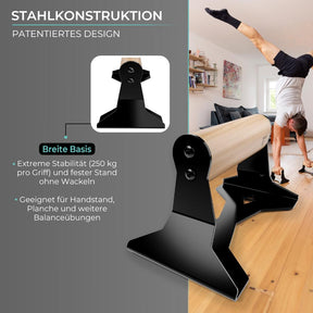 Push-Up Bars With Ergonomical Wooden Handle