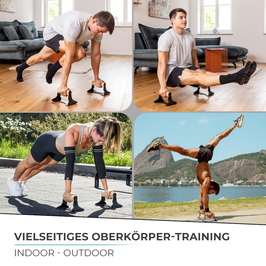 Push-Up Bars With Ergonomical Wooden Handle