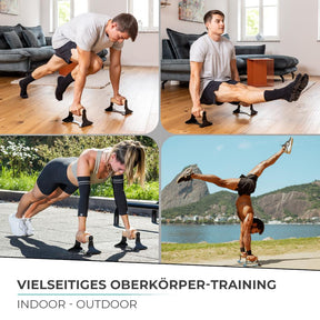Push-Up Bars With Ergonomical Wooden Handle