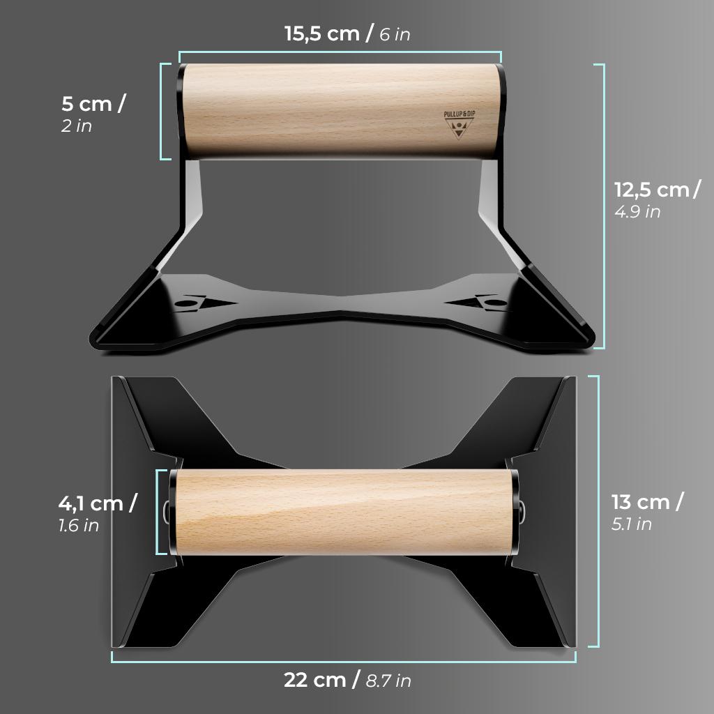 Push-Up Bars With Ergonomical Wooden Handle