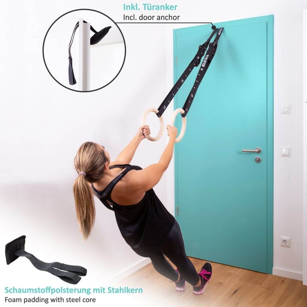 Gym Rings and Resistance Bands Set