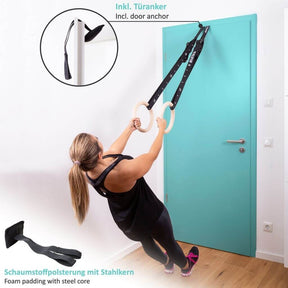 Gym Rings and Resistance Bands Set