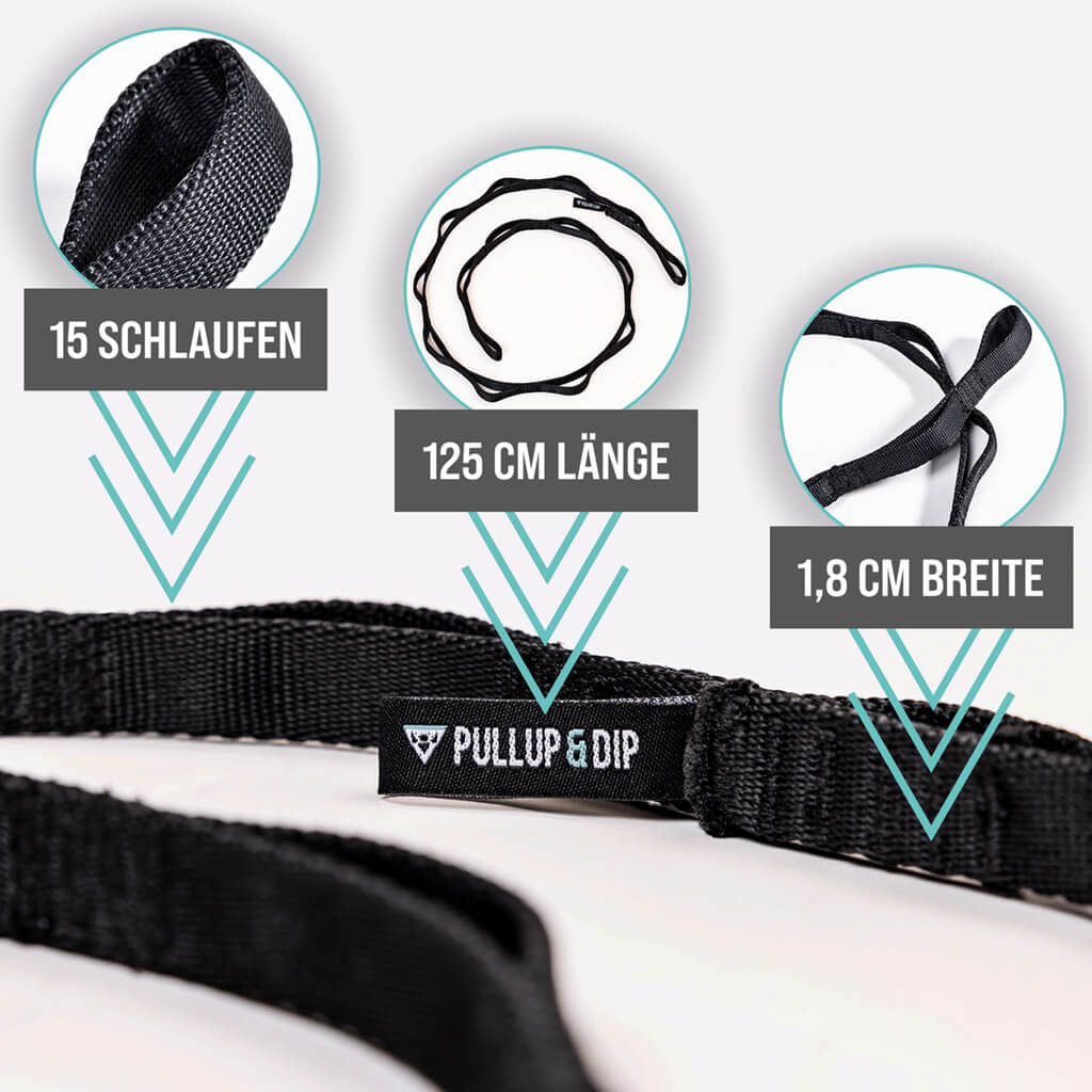 Dip Belt with Chain, 3 Carabiners and Unique Flaps