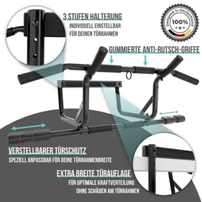 Doorway Pull-Up Bar For The Door Frame Incl. Pull-Up Band