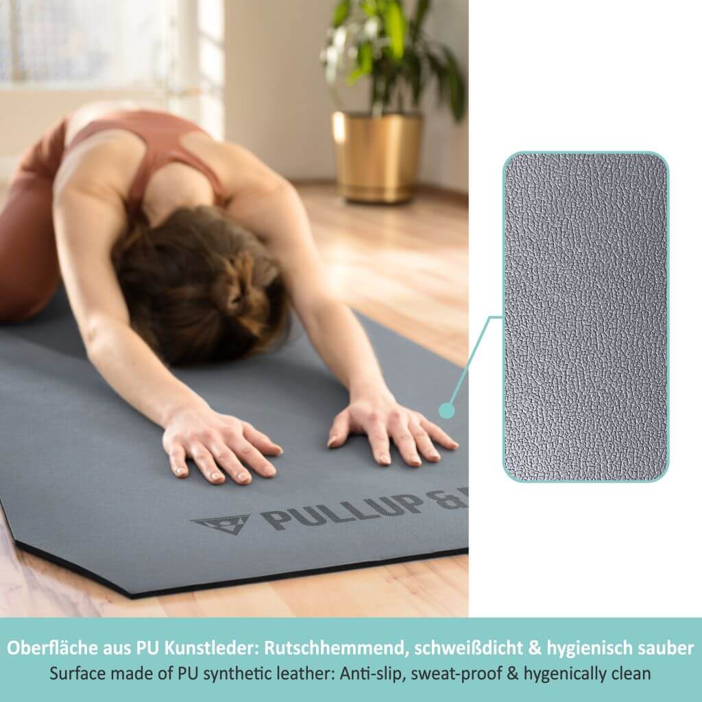 Exercise Mat With Two Layers, Pollutant-free, Abrasion Resistant, Anti-slip