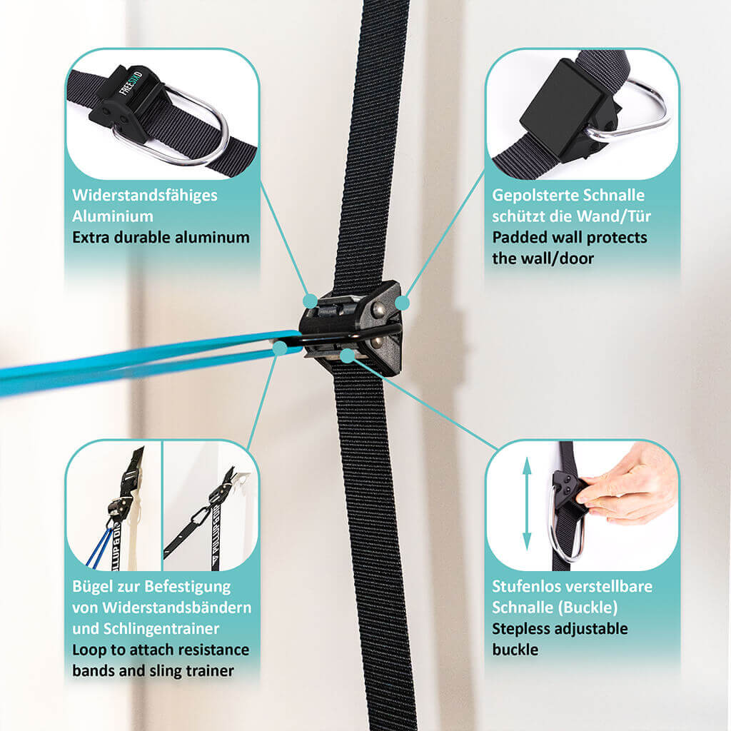 FREESIXD Suspension Trainer With Resistance Bands