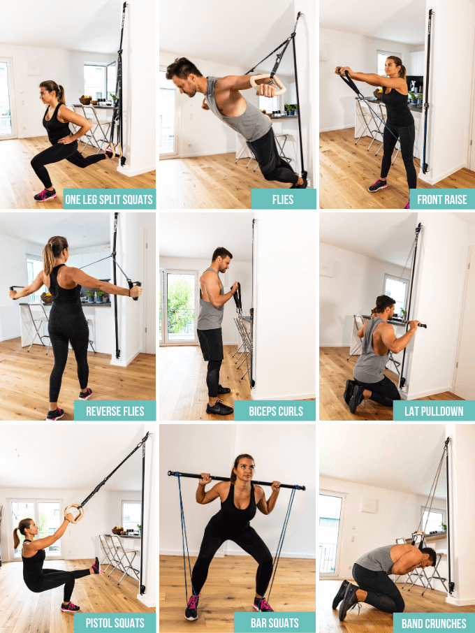 FREESIXD Suspension Trainer With Resistance Bands