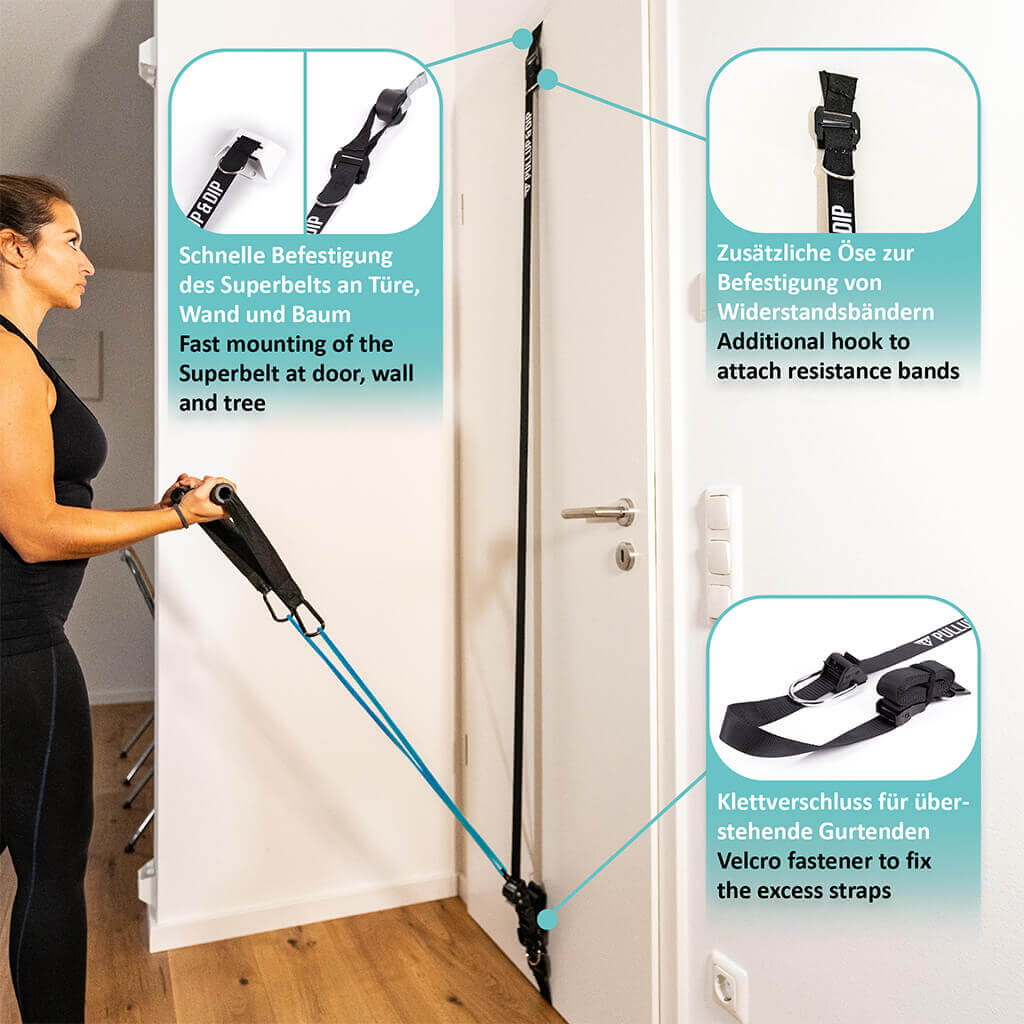 FREESIXD Suspension Trainer With Resistance Bands