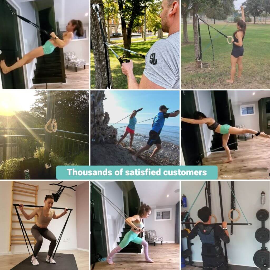 FREESIXD Suspension Trainer With Resistance Bands