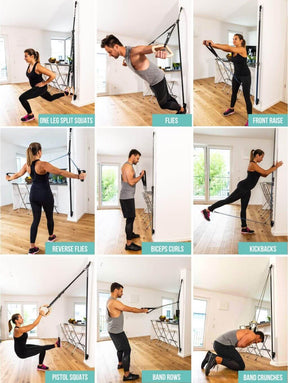 FREESIXD Suspension Trainer With Resistance Bands