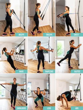 FREESIXD Suspension Trainer With Resistance Bands