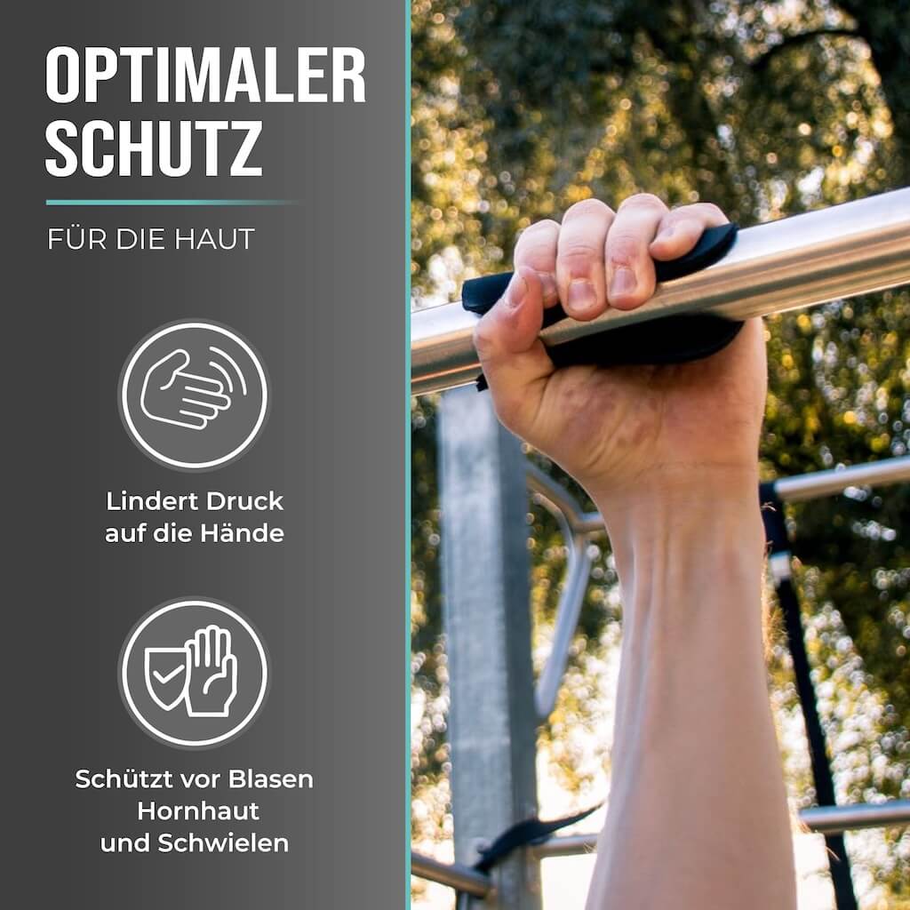 Neoprene workout pads (2 pairs) for pull-ups and strength training