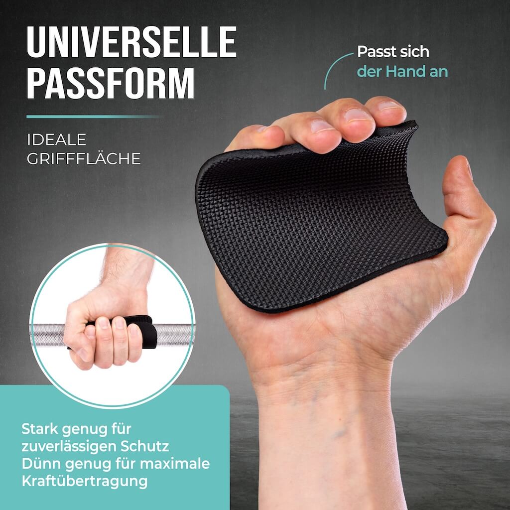 Neoprene workout pads (2 pairs) for pull-ups and strength training