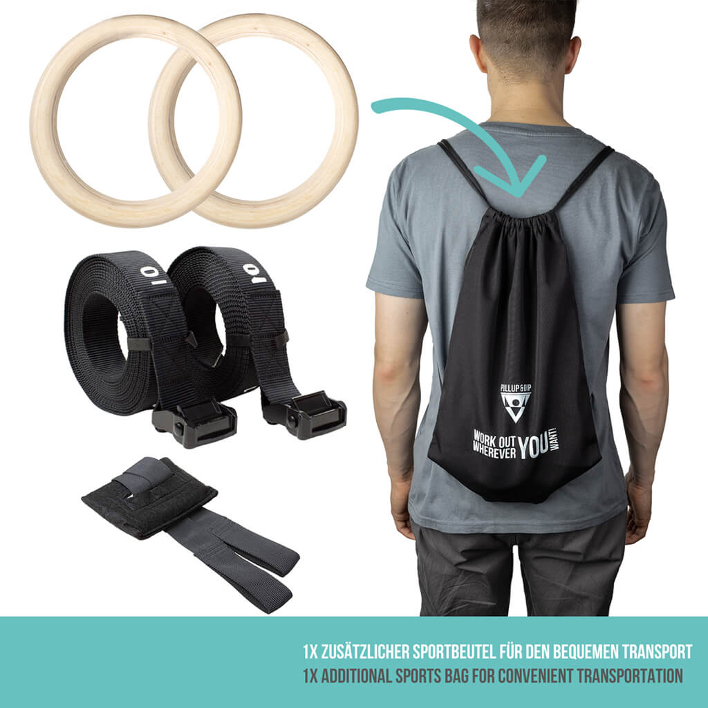 Gym Rings and Resistance Bands Set