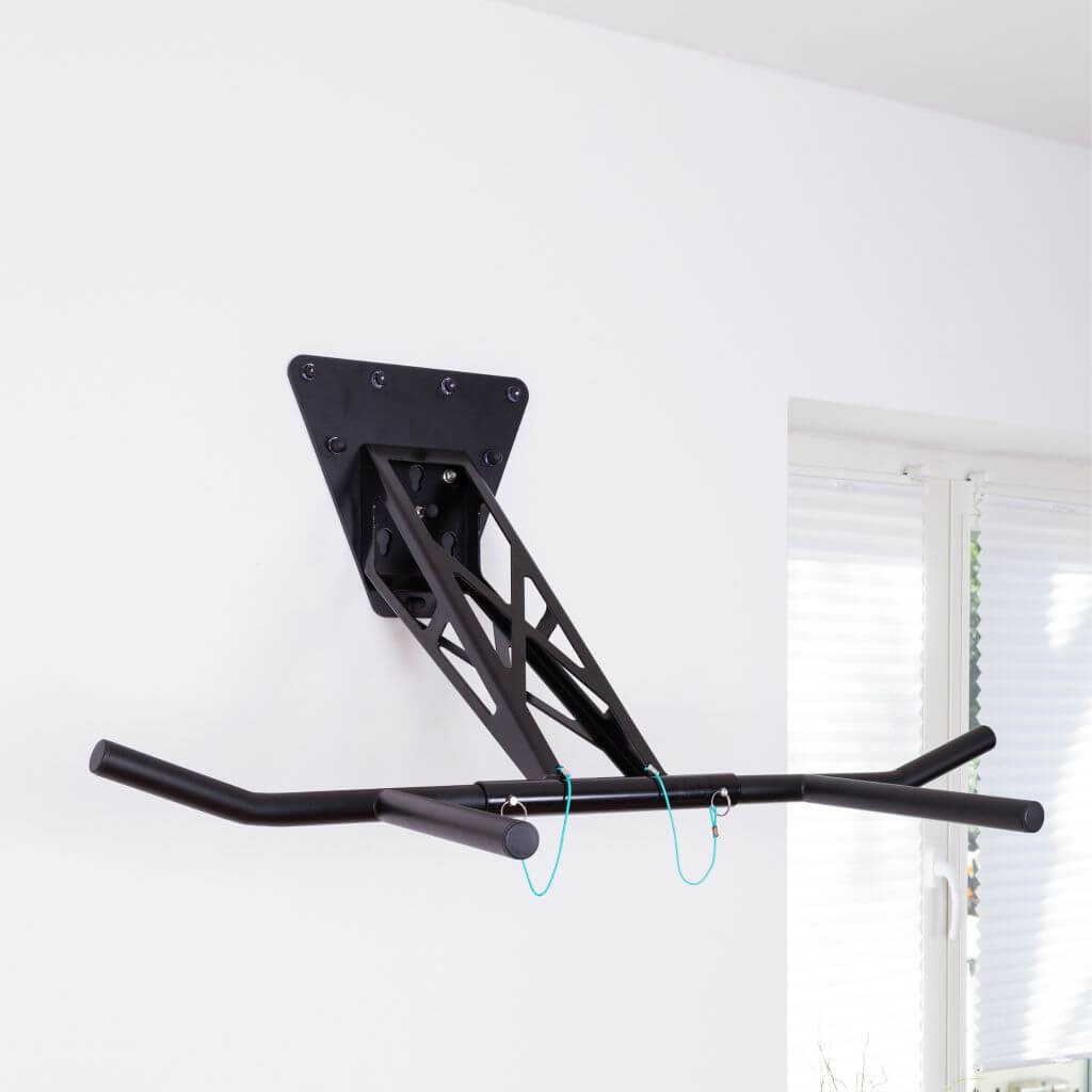Wall adapter for Pullup & Dip bar, black steel version