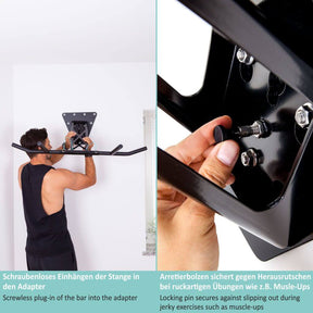 Pull-Up and Dip Bar For Wall Mount