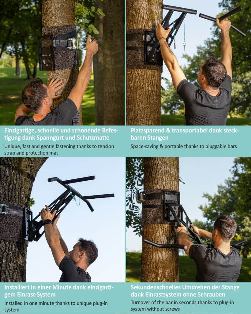 Mobile Pull-Up And Dip Bar For Indoor And Outdoor
