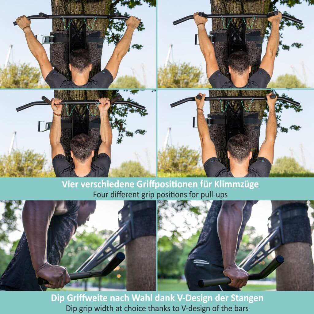 Mobile Outdoor Pull-Up and Dip Bar for Backyard or Park