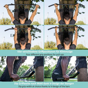 Mobile Outdoor Pull-Up and Dip Bar for Backyard or Park