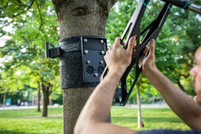 Outdoor adapter for the outdoor installation of Pullup & Dip bar, black steel version