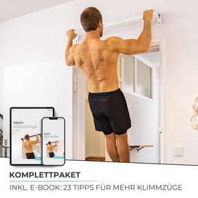 Pull-up bar for wall mounting above door frame set