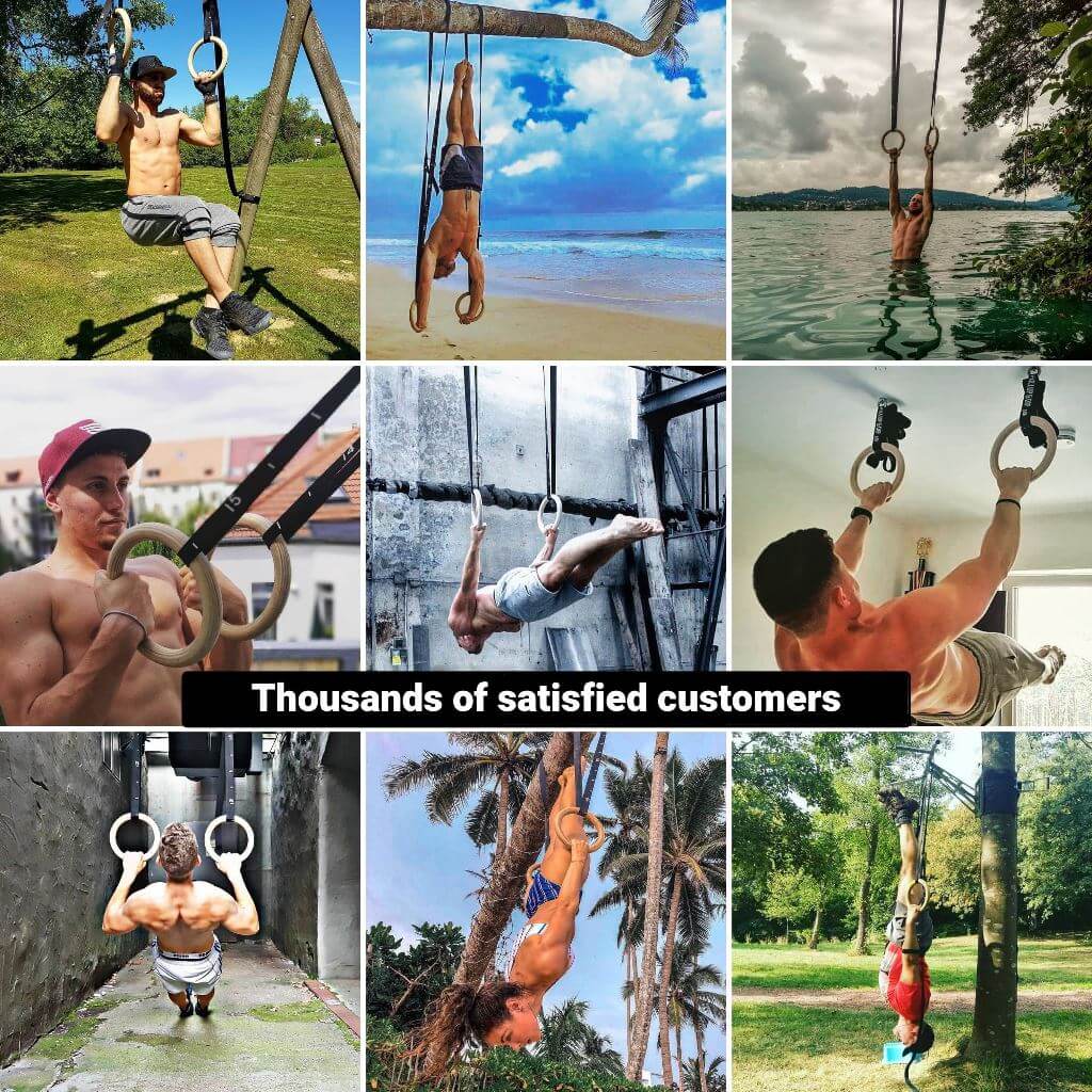 Gym Rings and Resistance Bands Set