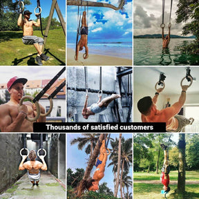 Gym Rings and Resistance Bands Set