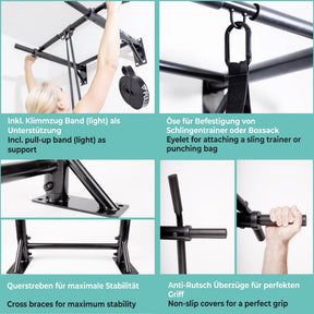 [B-Good] Wall Mounted Pull-Up Bar incl. Pull-Up Band