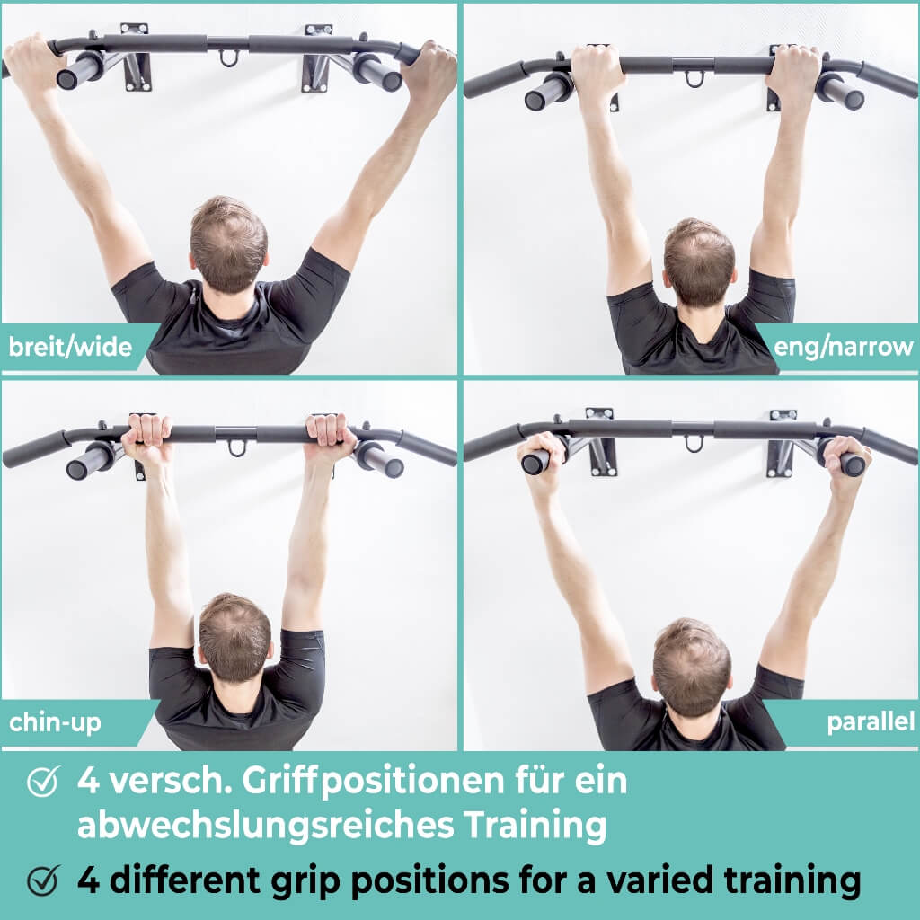 Wall Mounted Pull-Up Bar incl. Pull-Up Band