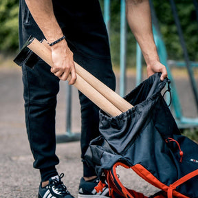 Wooden Parallettes With Ergonomic Wooden Handle