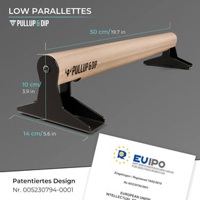 Wooden Parallettes With Ergonomic Wooden Handle